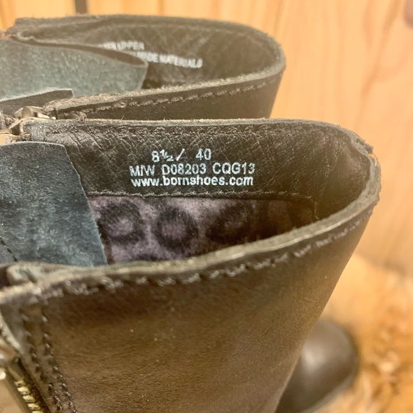 Born Black Heeled Boots with Buckle - Picture 15 of 16